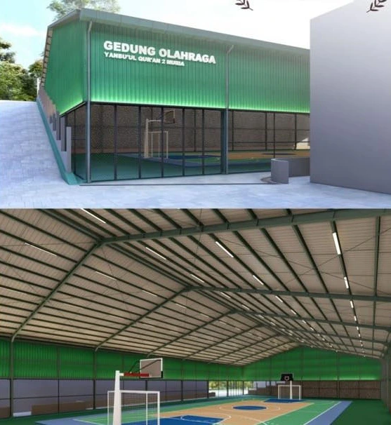 Jasa bangun lapang indor basket padel